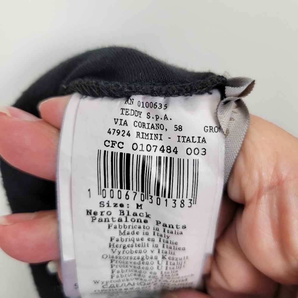 Rinascimento Black Drawstring Jogger Pants Size Medium - Picture 12 of 13